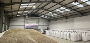 bulk blown wood pellets